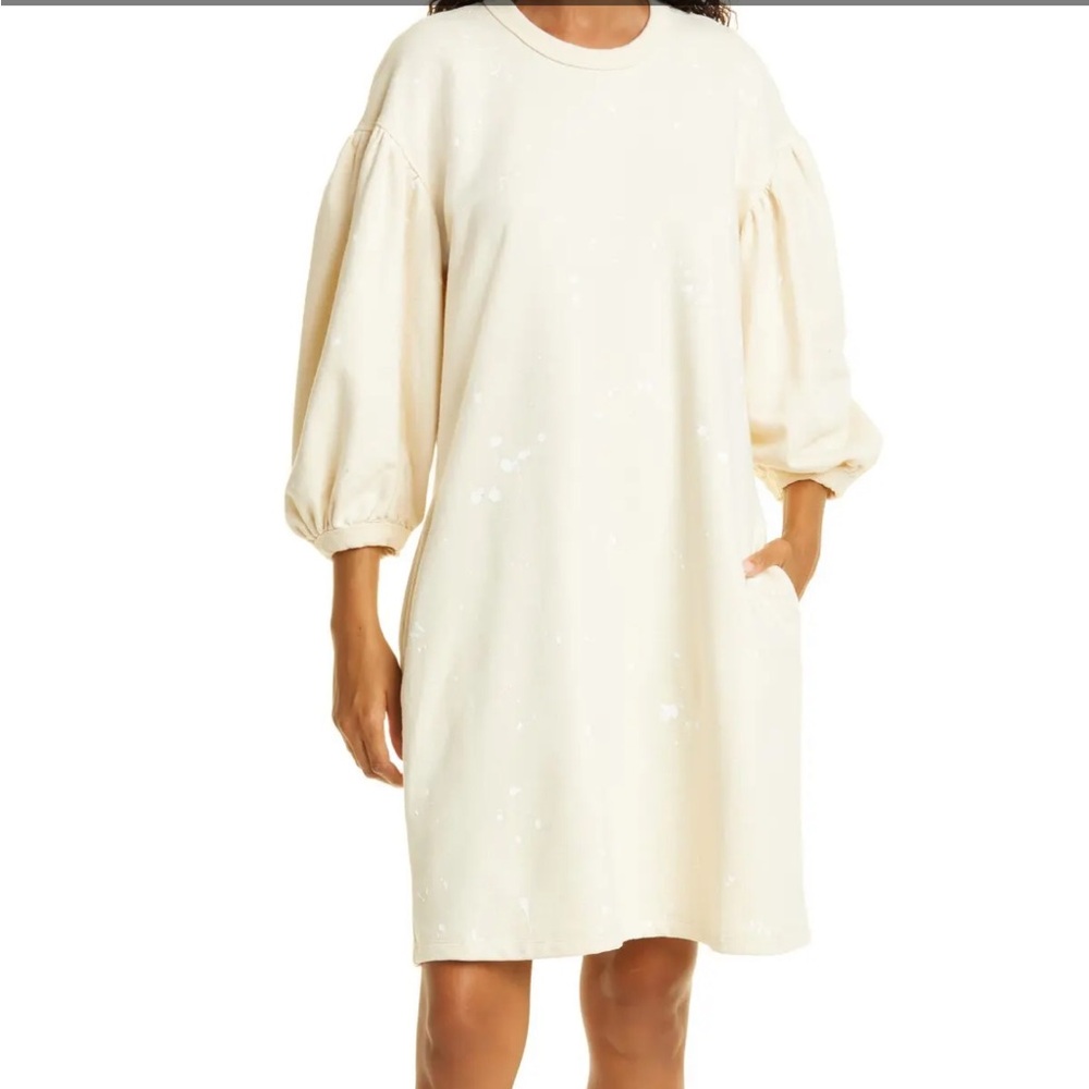 Clare V. Drop Shoulder Sweatshirt Dress